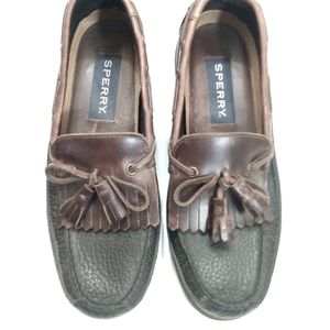 Sperry Top Sider Kiltie Tassel Loafers size 9.5 black 0673475